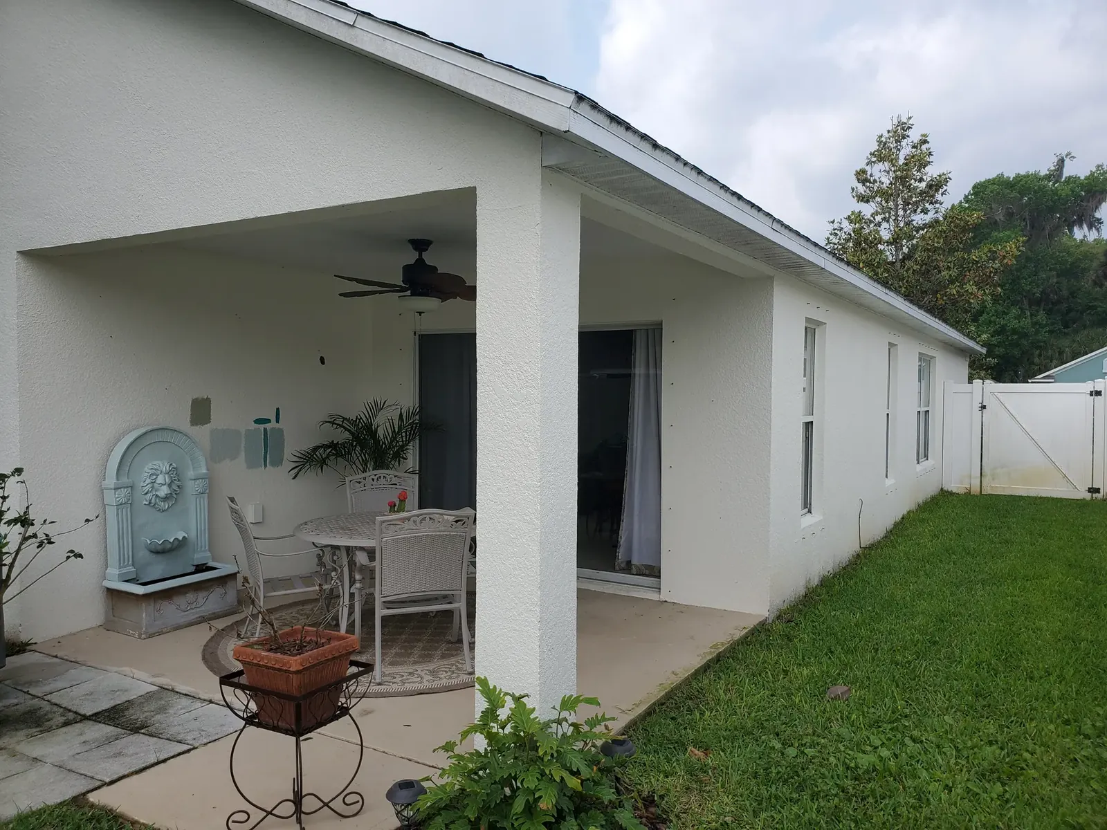 Edgewater home before blue repaint - real Volusia County painting project