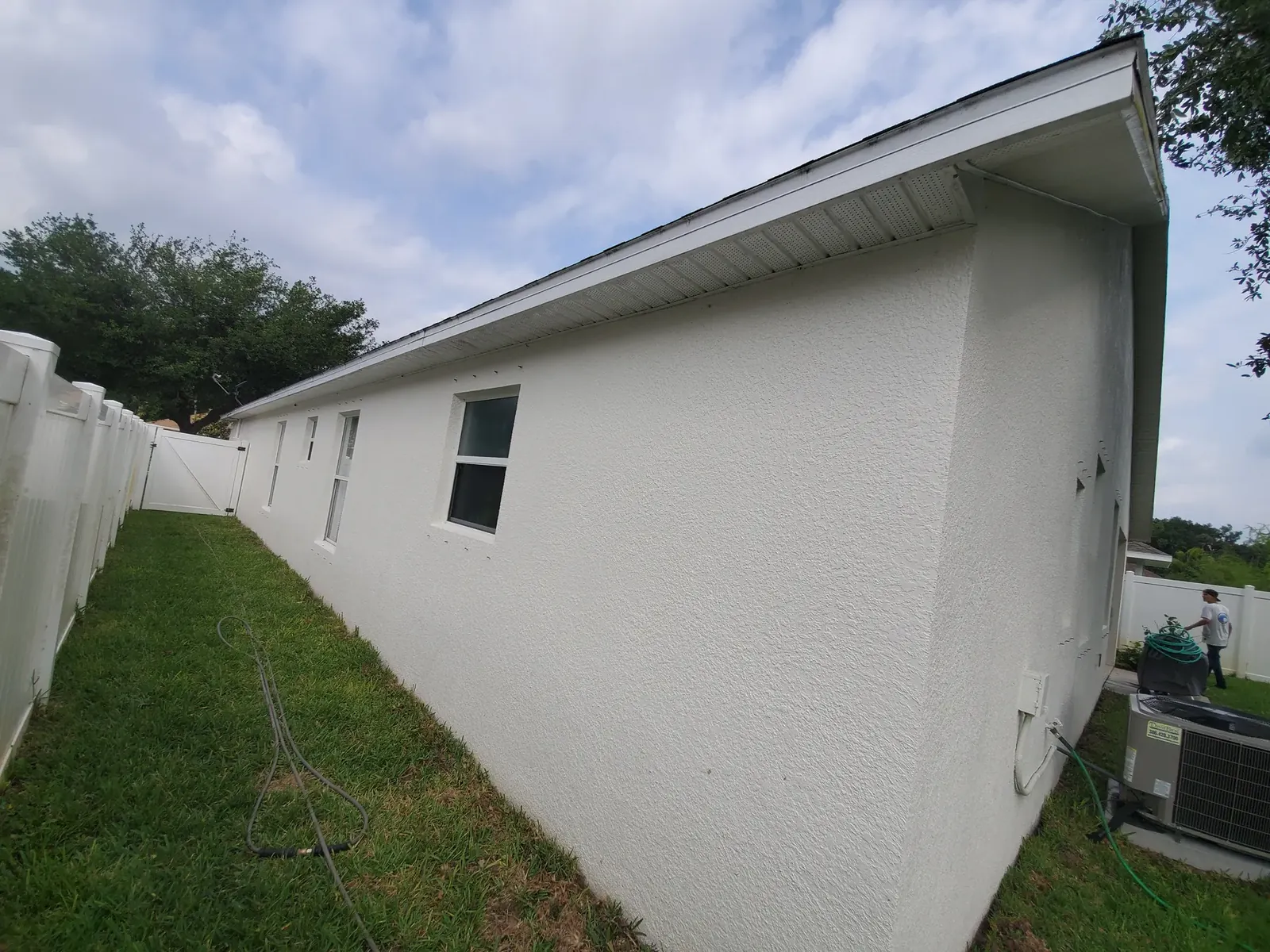 Edgewater home before blue repaint - real Volusia County painting project