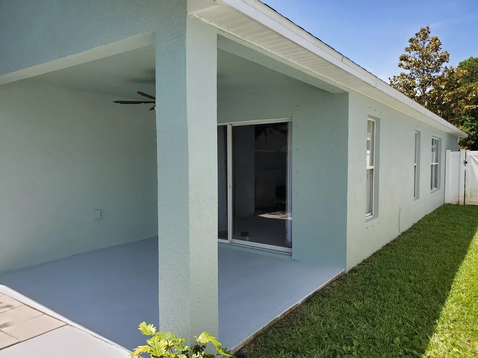Edgewater blue exterior after painting - real Volusia County painting project