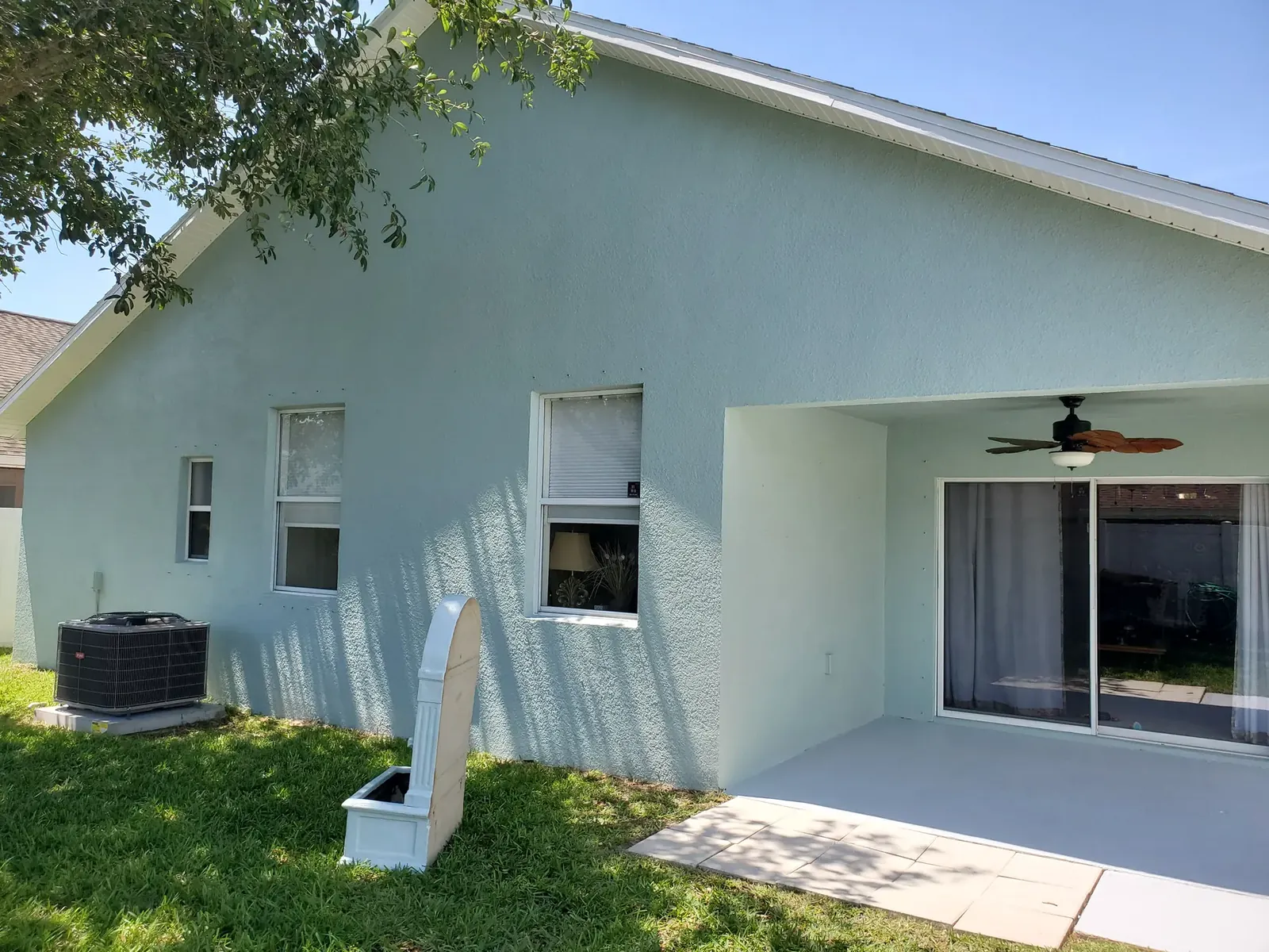 Edgewater blue exterior after painting - real Volusia County painting project