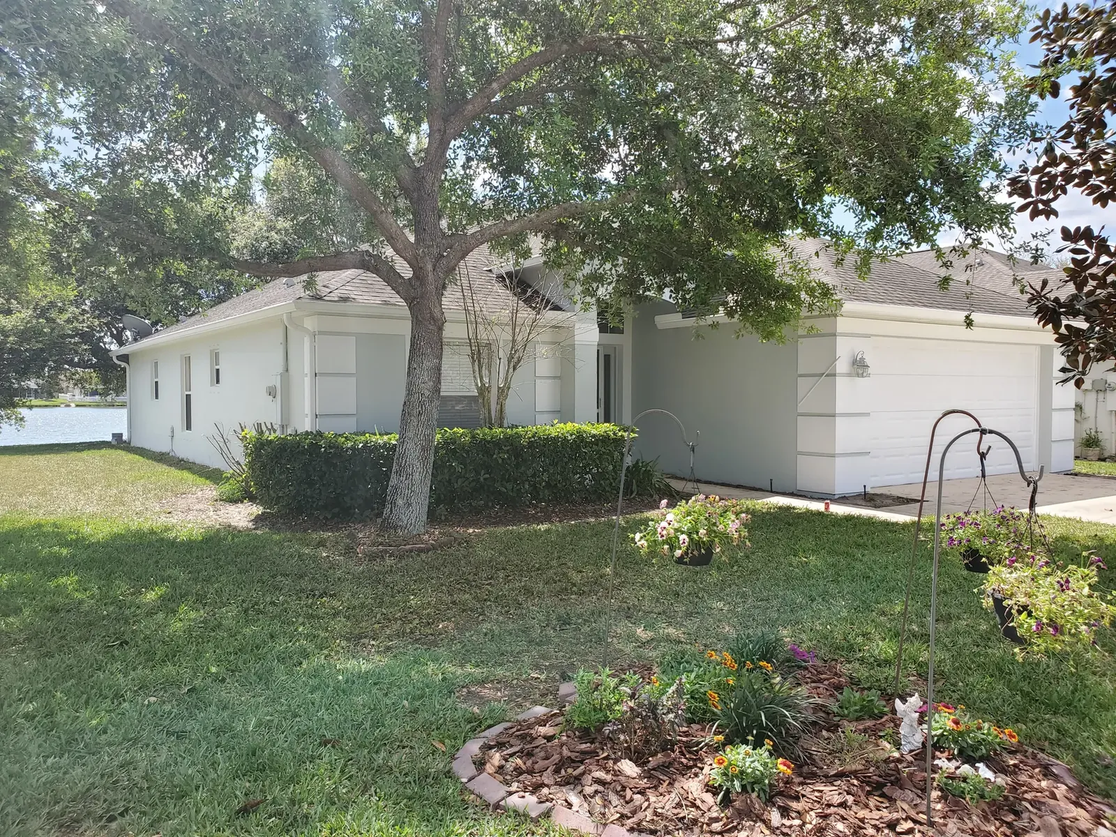 Clean white exterior finish - real Volusia County painting project