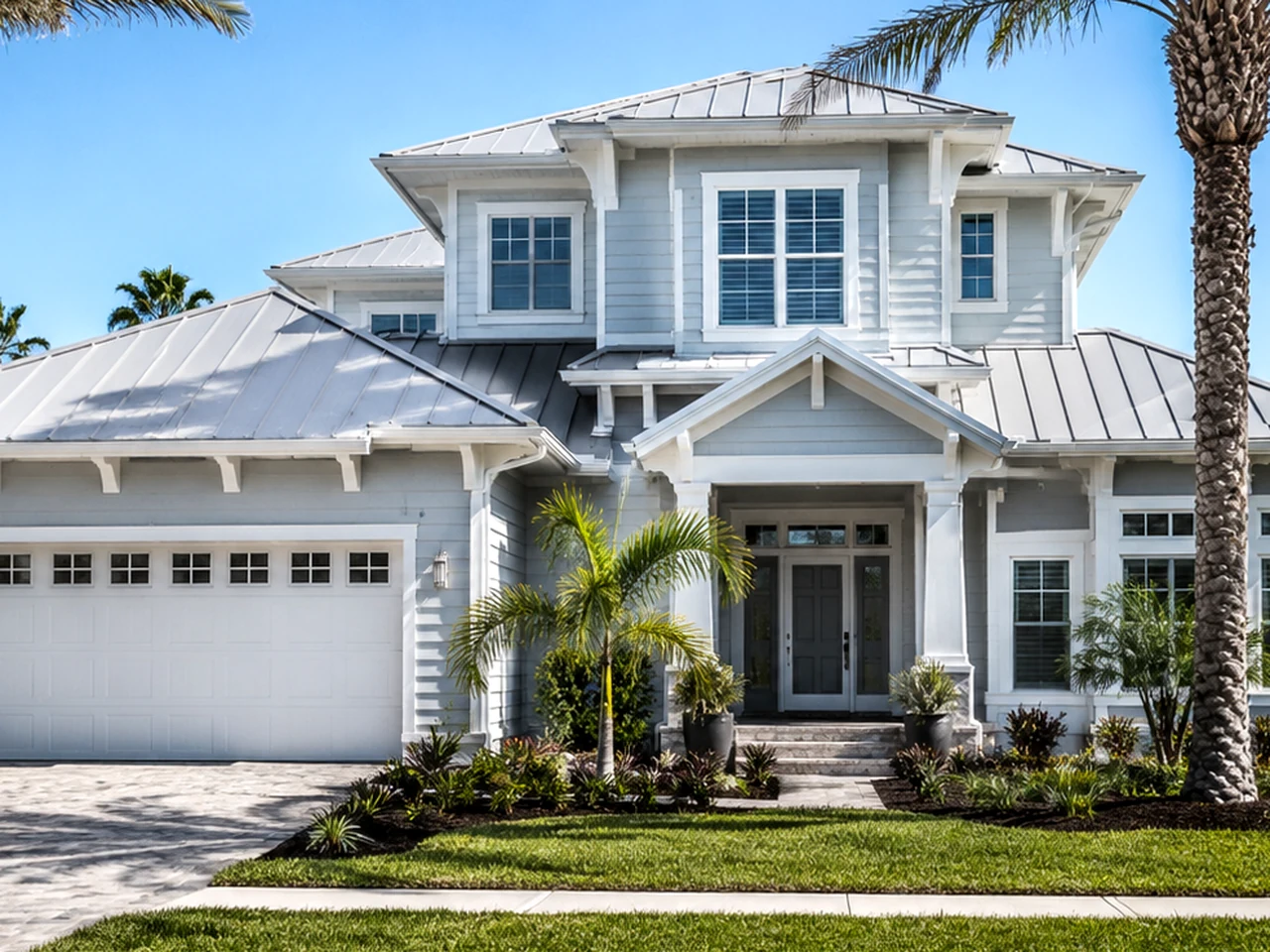 Freshly painted Florida home used for the best time to paint guide