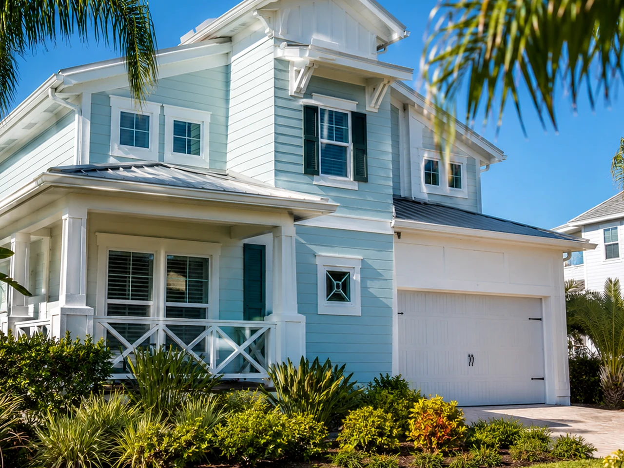 Coastal Florida home used for a salt air paint guide