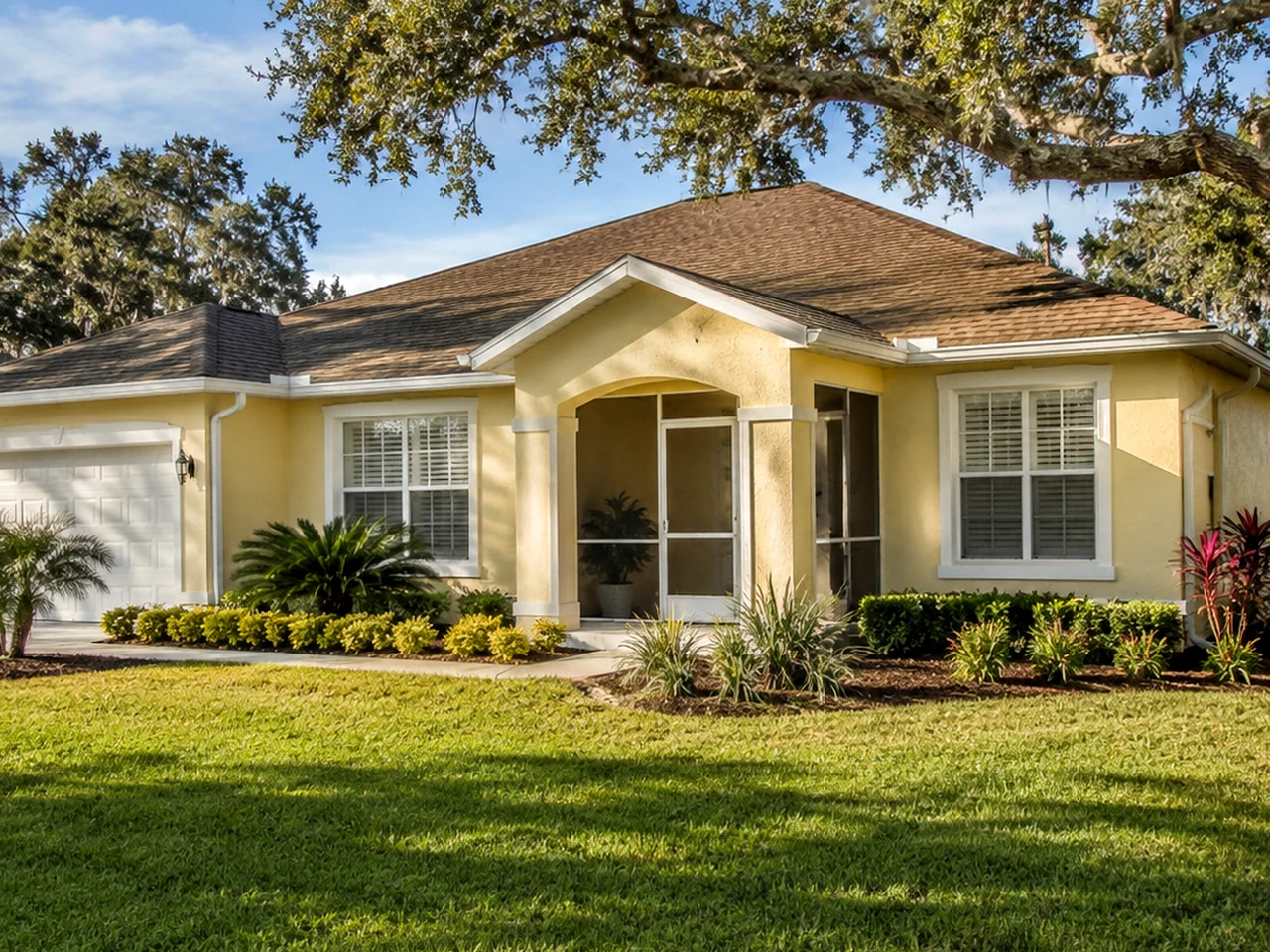 Freshly painted home in Holly Hill, Florida