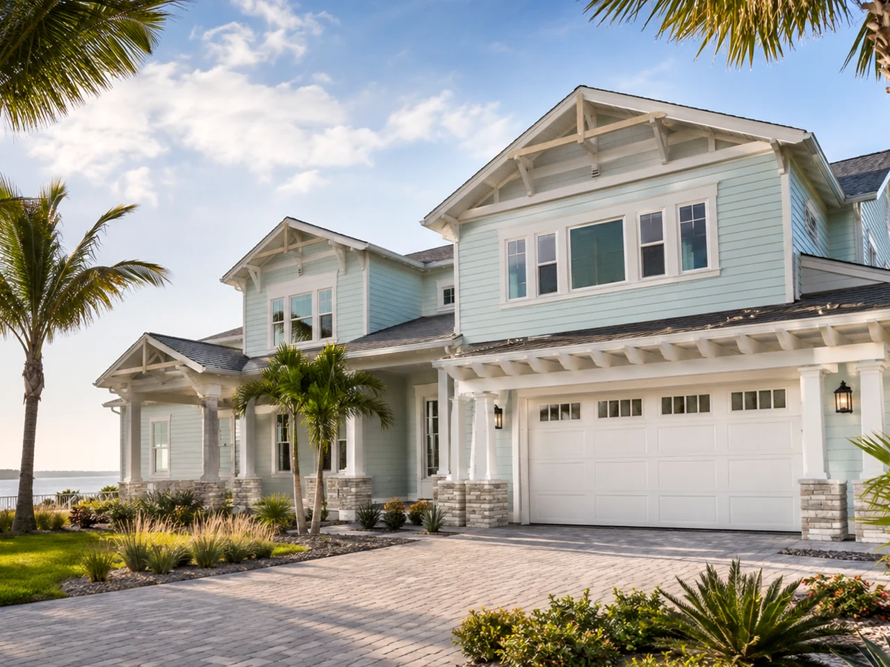 Freshly painted coastal home in Ponce Inlet, Florida