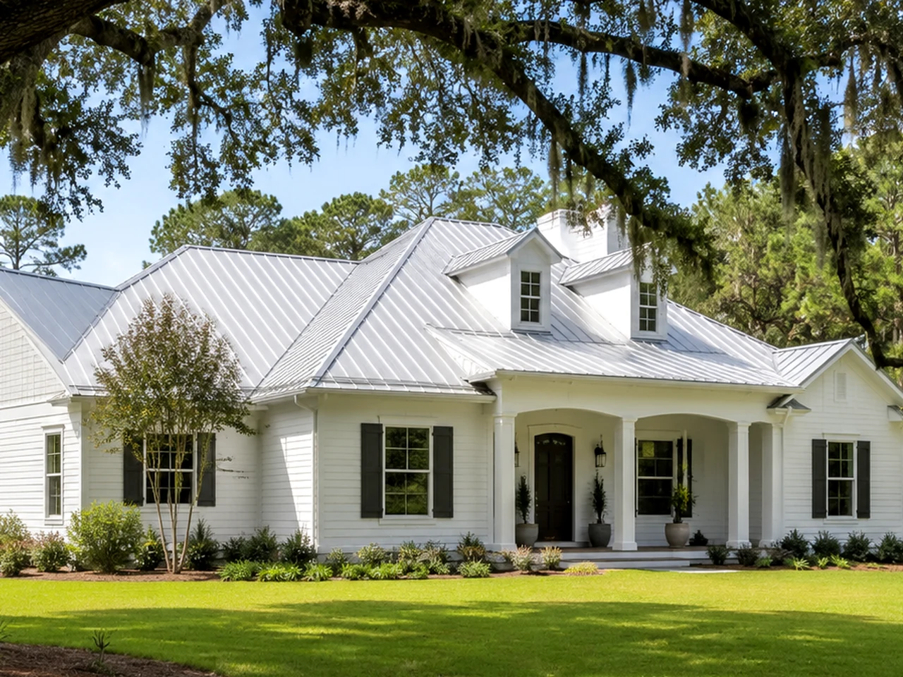 Freshly painted stucco home used for an Oak Hill project story