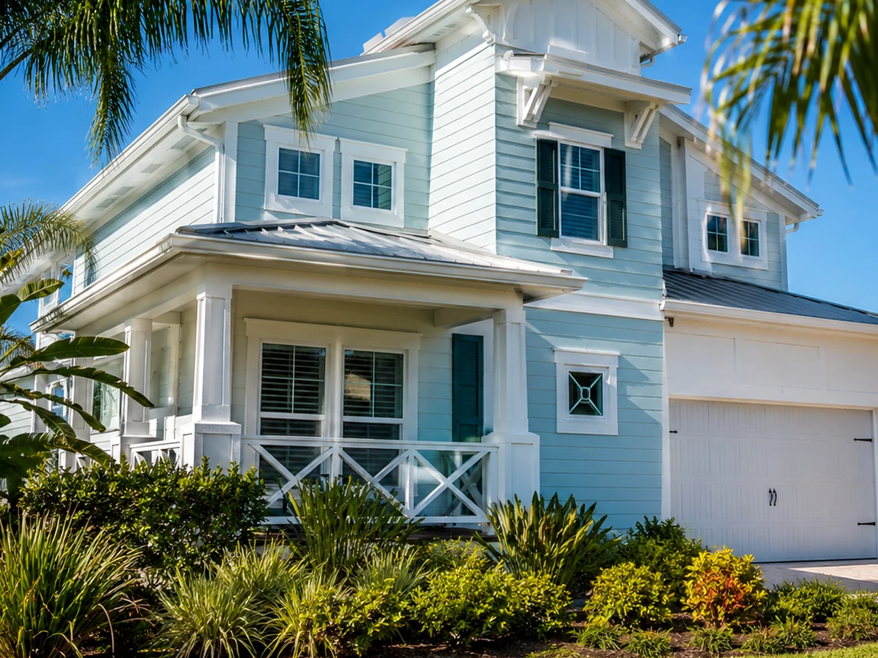 Fresh exterior of a coastal Florida home for an Old Town New Smyrna Beach project story
